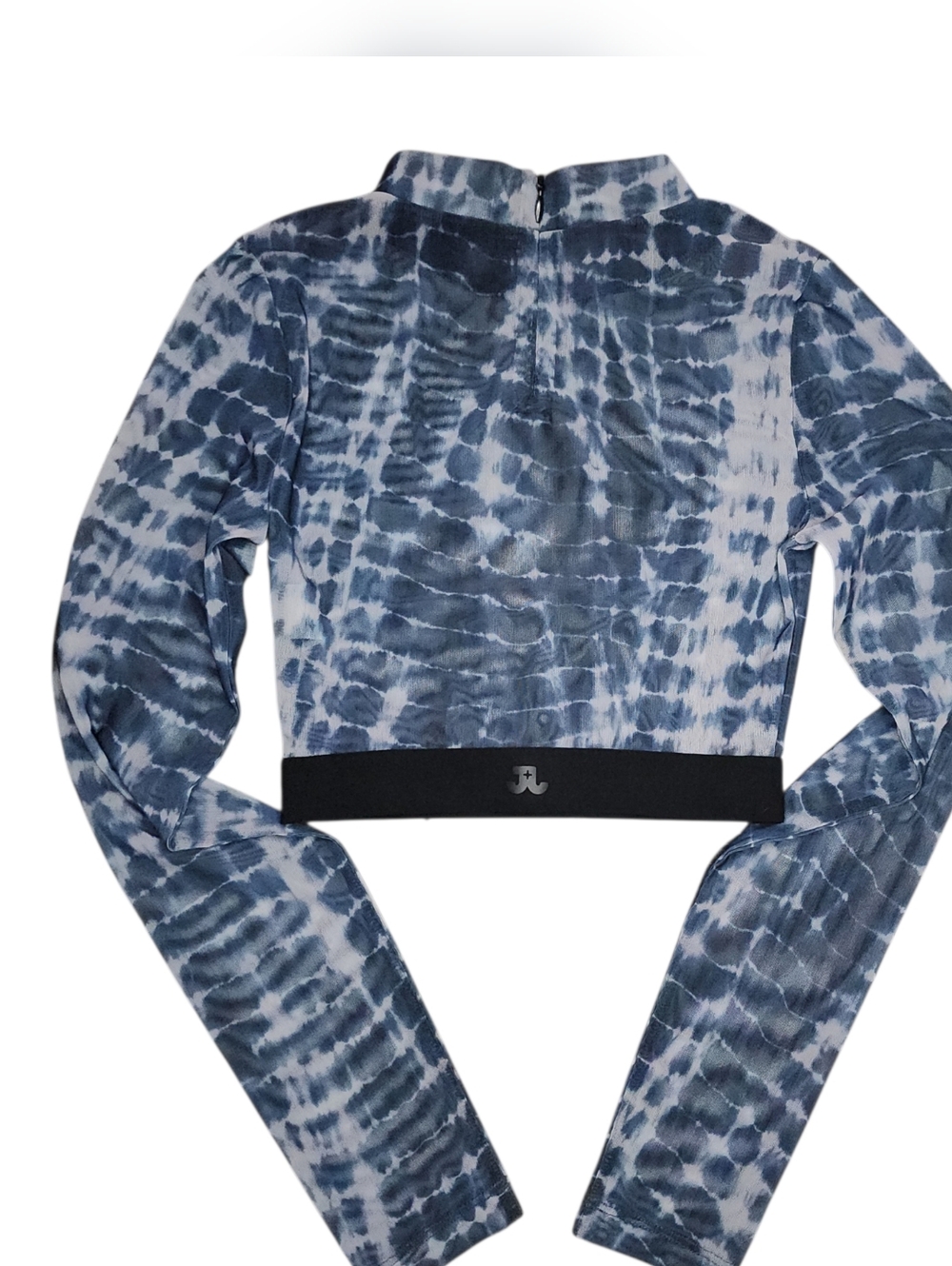 NWT Jo & Jax Over The Top Longsleeve Crop Top In Poolside, Womens XXS - Picture 2 of 4